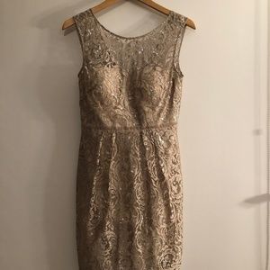 Jenny Yoo metallic lace short bridesmaid dress